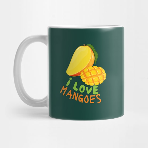 I Love Mangoes! by Random Prints